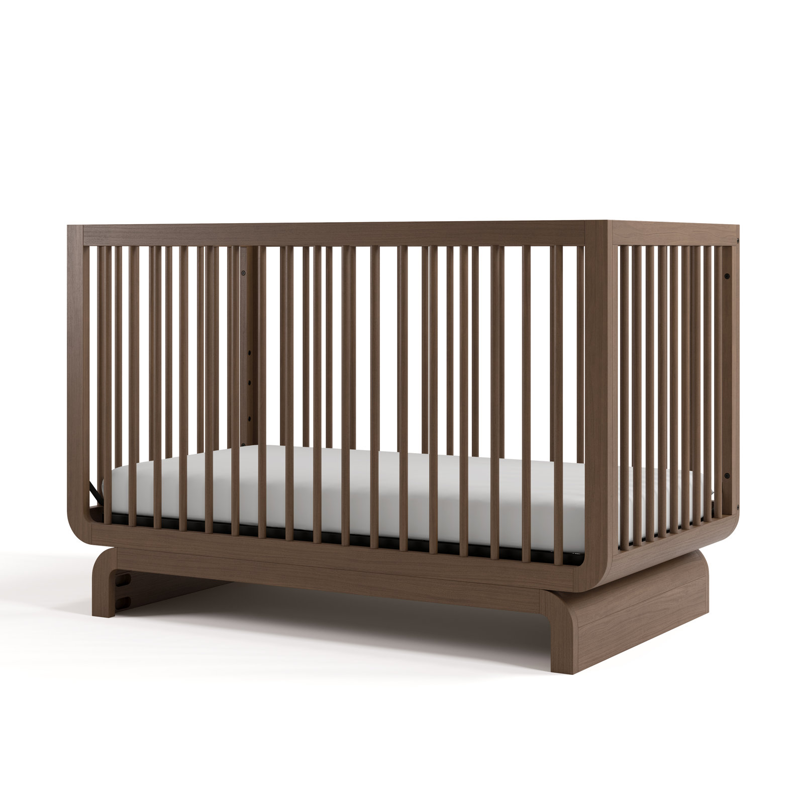 Santorini 5-In-1 Convertible Crib, Hazelnut, Crib + Mattress