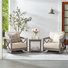 Marindo Aluminum Patio Swivel Conversation Seating Group With Sunbrella® Cushions And Side Table