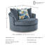 Fauteuil d'appoint pivotant surdimensionné Gwenith Place-96687522