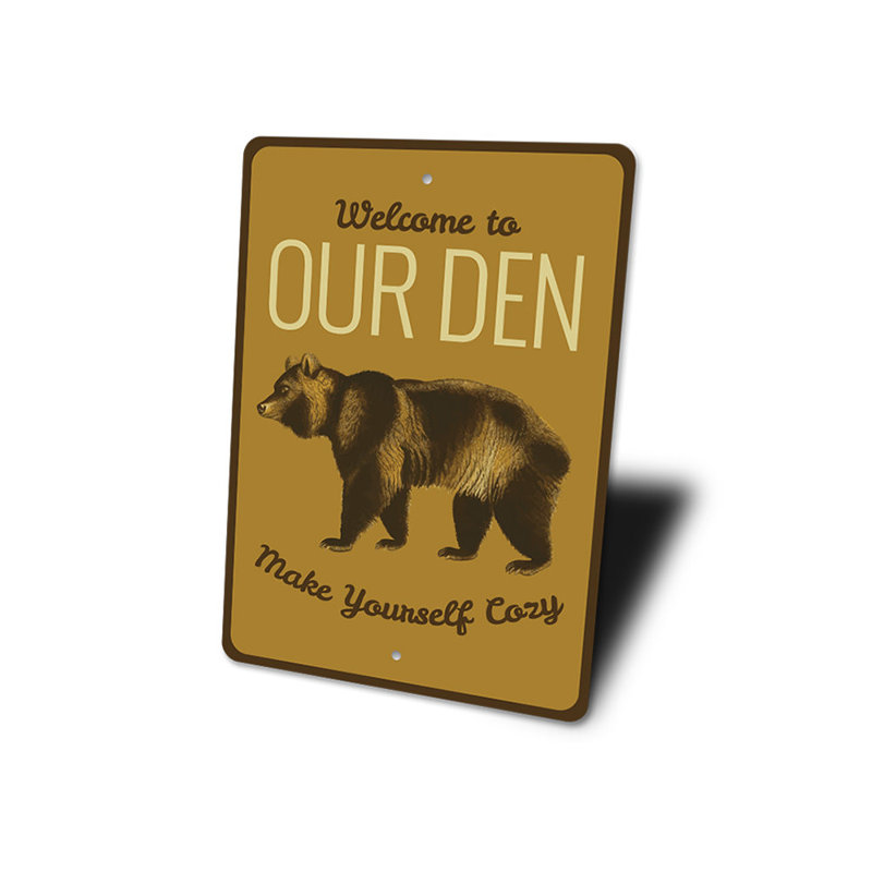 Plaque en aluminium Bear Bear, H 18 po x l 12 po x P 0,06 po