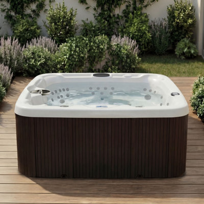Lifesmart LS600DX 230 Volt 7-Person 65-Jet Square Hot Tub with Ozonator