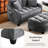Modern Convertible 2-Seater Sofa Bed With Storage Ottoman, Reclining Backrest, And Side Pocket Armrest-956782539