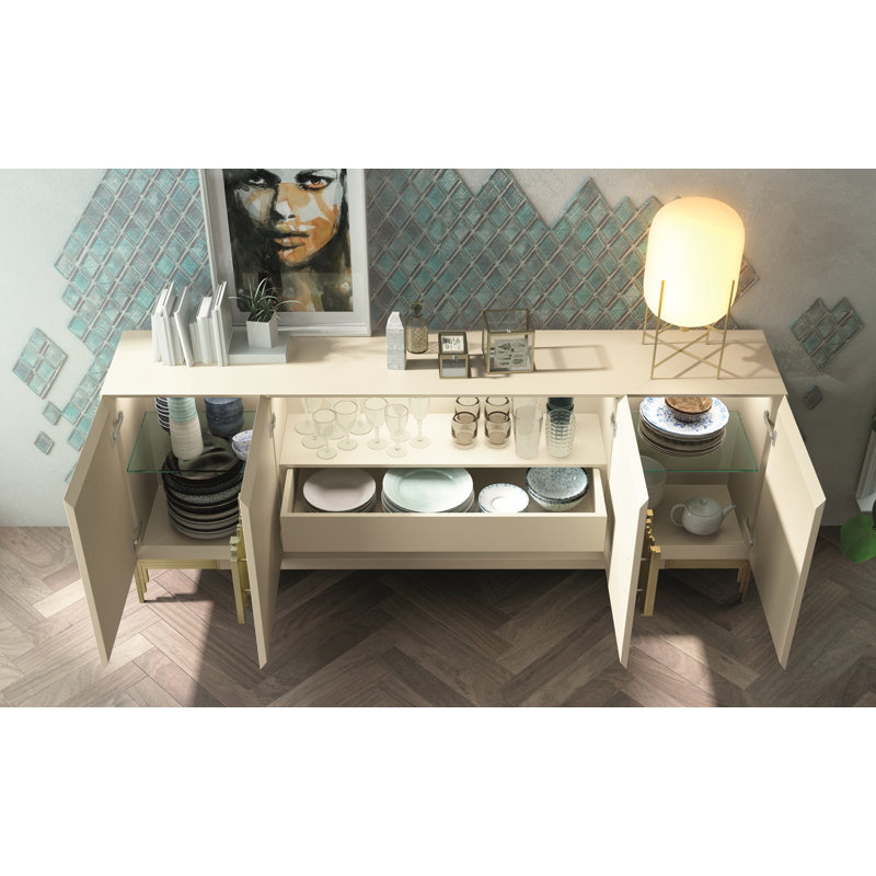 Buffet Azkary A11,07, H 44 po x l 75 po x P 17 po, Haute brillance
