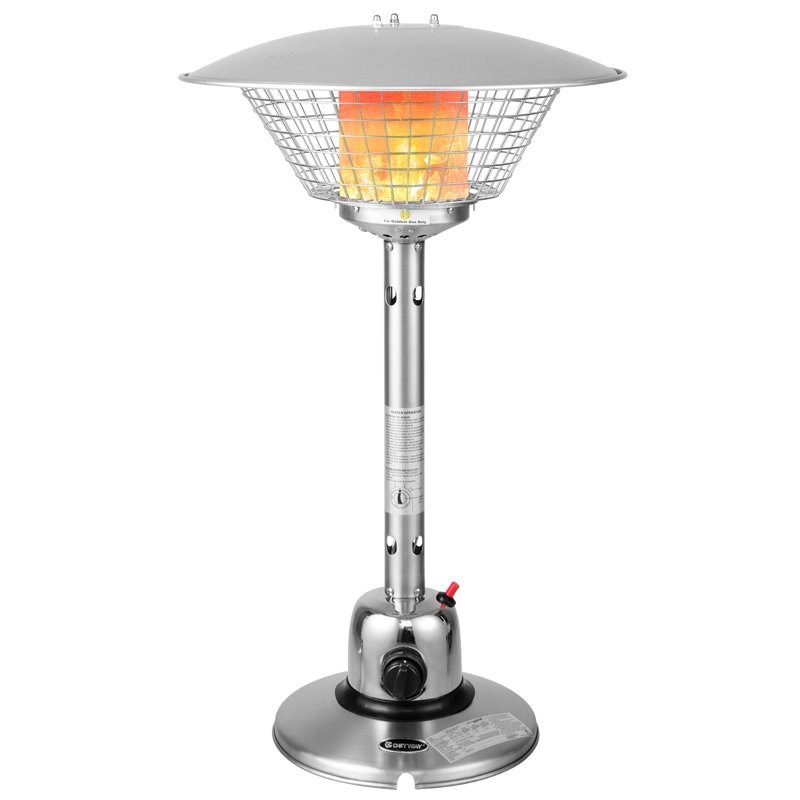 11000 Stainless Steel Propane Tabletop Patio Heater