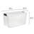Sterilite Clear Plastic Stackable Storage Bin with White Latch Lid