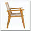 Chaise de salle à manger en bois d'acacia tissée à la corde