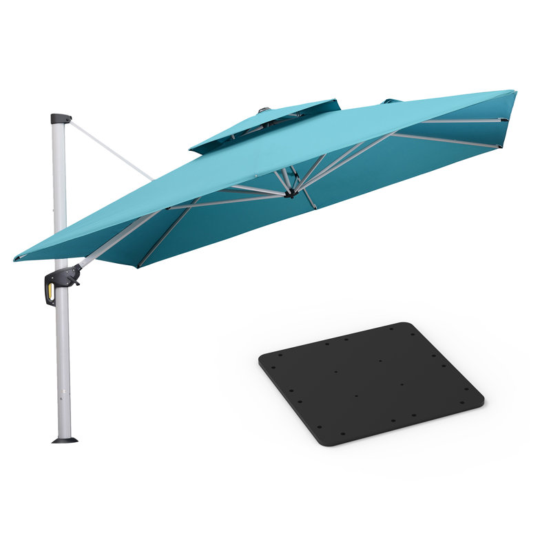 Parasol de luxe carré Hokku Designs, Turquoise