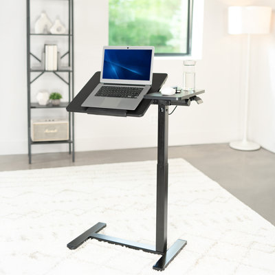 Bureau à roulettes VIVO 28 po x 16 po, réglable en hauteur, 2 roulettes