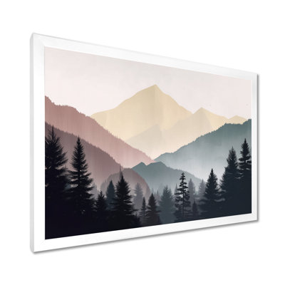 «Morning Mist On The Mountain Horizons», impression d'art sur toile, paysage gris
