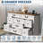 TV Cabinet With 9 Drawers, Large Chest of drawers Storage Cabinet, Long Dresser TV Cabinet with Power Socket, Wide Dresser for Bedroom, Living Room-1293190675