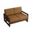 Gustina Solid Wood Teak Outdoor Loveseat With Cushion And Arms-1171304326-1171343905