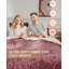 Couverture chauffante électrique en velours doux à double commande, chauffage rapide avec 4 niveaux de chaleur, arrêt automatique après 10 h, lavable à la machine, protection contre la surchauffe certifiée ETL - Rose, 229 x 254 cm (King)-136963153-136963155