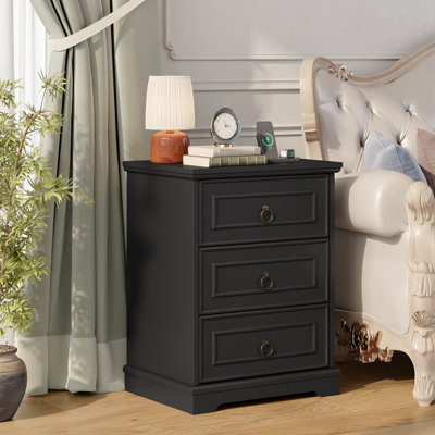 3 - Drawer Nightstand with Charging Station