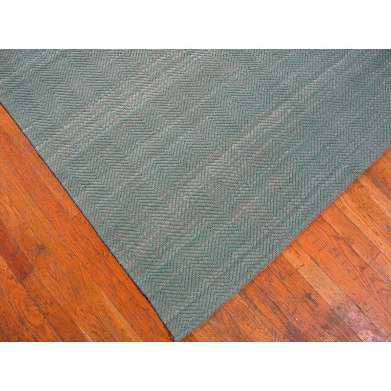 Tapis bleu unique de 9 pi x 12 pi