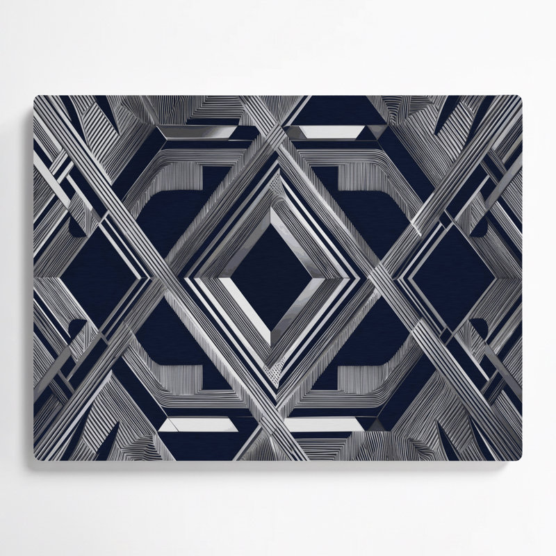 Art mural gris Op Op 77, 11" H x 14" W