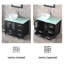 Ensemble de meuble-lavabo simple 36,6 "avec miroir Tengelsen-2078383370