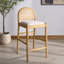 Laylie Rattan And Leather Counter Stool-1887483495