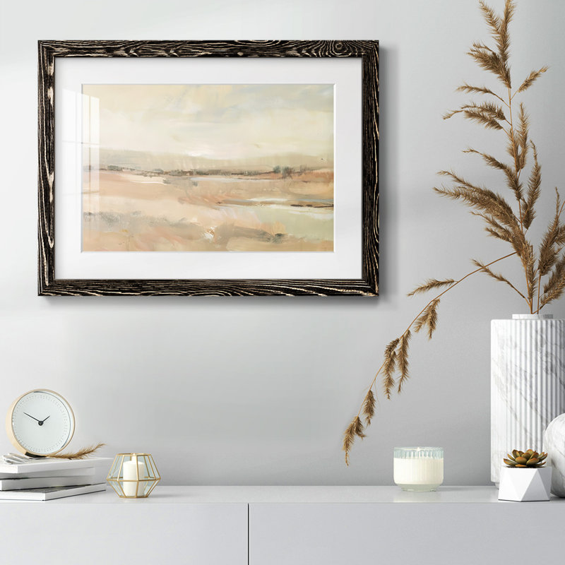 " Earth Tone Landscape I ", 28" H x 42" W x 1.5" D, Black