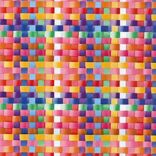45 cm x 2m Roll Basket Multicolour Sticky Back Plastic Film