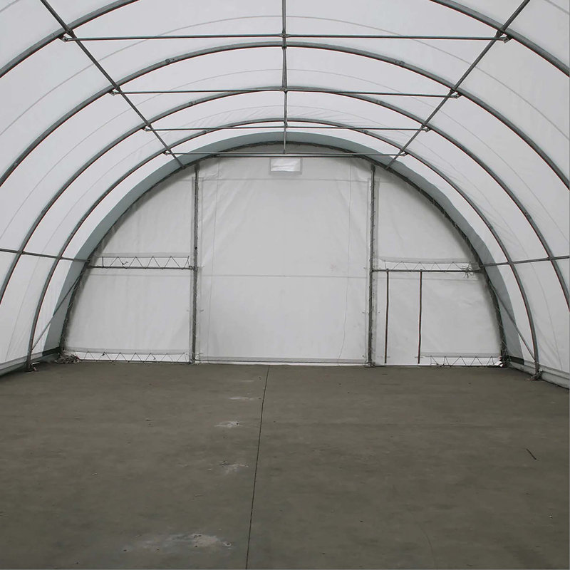 Single Truss Arch Storage Shelter W30'xl65'xh15' 11Oz, 180.09" H x 780.09" W x 360.09" D