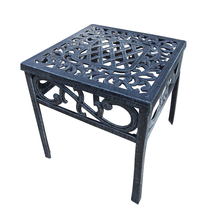 Table d'appoint en métal Mc grady, Gris Verdi
