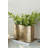 9.8X3.7X6.9" Alu Timber Wavy Rect Small Vase