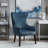 Braegan Traditional Wingback Button Tufted Upholstered Accent Armchair with Nailhead Trim-1432113492