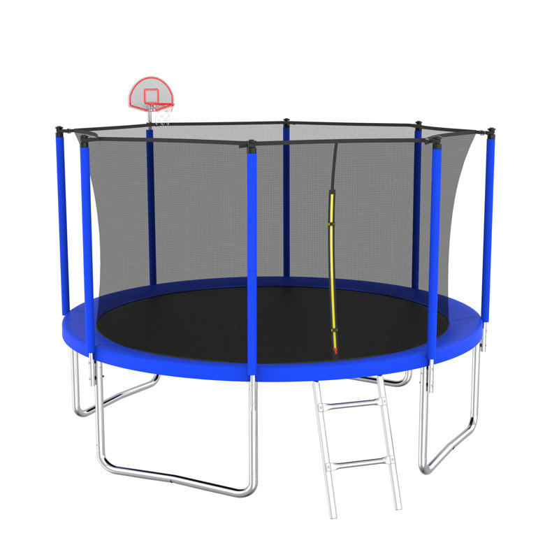 Trampoline pour enfants_102,75X144,09X144,09, Bleu