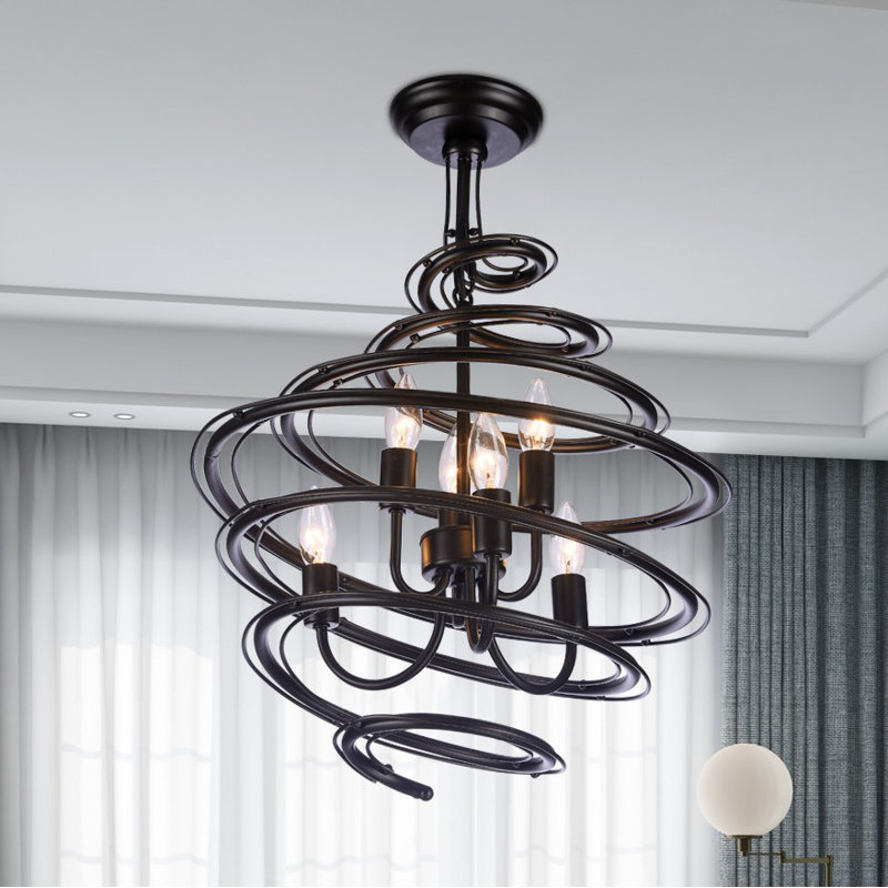 Kaydence 6 - Light Geometric Chandelier