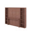 Lit escamotable double avec bureau et bibliothèque-187079613