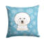  Coussin Snowflake Bichon Frise 14 po
