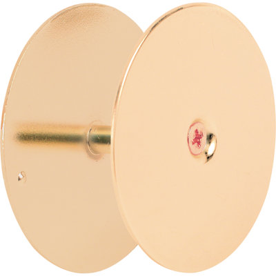 Hole Cover Plate, 2-5/8 in., Steel, Brass (Single Pack)