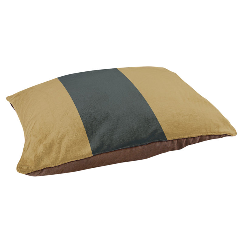Oreiller rectangulaire New York, Moyen (L 30 po x l 40 po), Or / gris acier