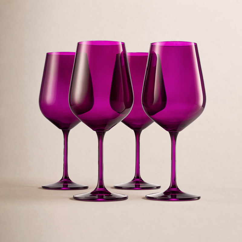 Vin rouge transparent Amelia 23 oz, Magenta