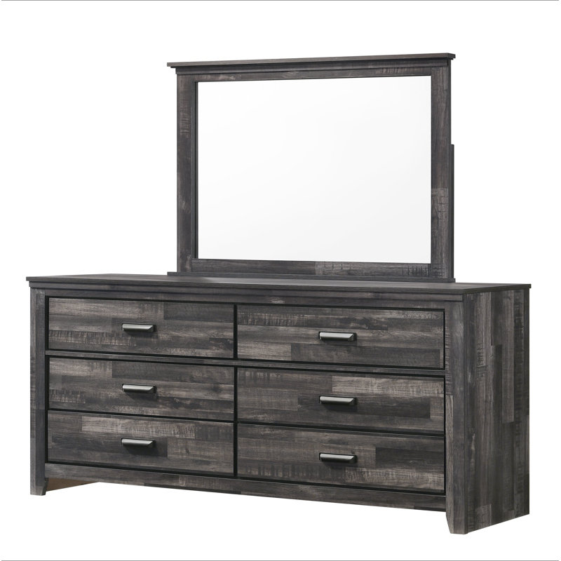 Mobilier de chambre à coucher 1 tiroir 1 pièce Rustic Contemporary, Brun antique