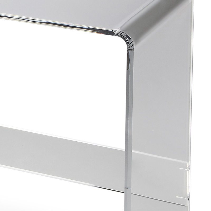 Crystal Clear Acrylic Console Table, 30" H x 32" W x 14" D