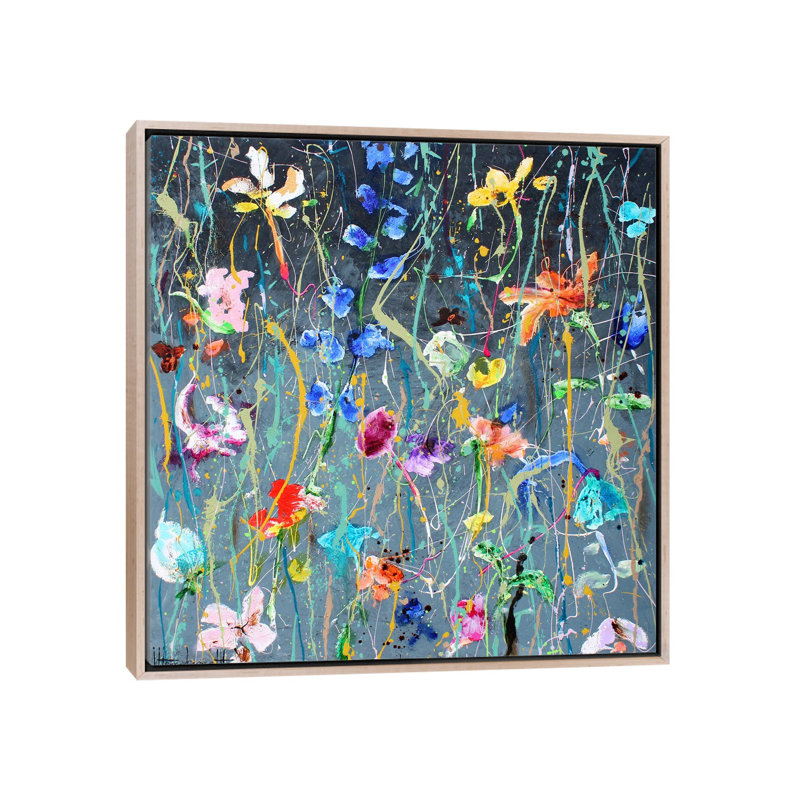 Fleurs de nuit - reproduction d'art murale - toile encadrée, H 18 po x l 18 po, Reproduction encadrée sans passe-partout