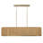 44.25" W x 9" H 5-Light Linear Chandelier and Handcrafted Fluted Mango Wood-107243925