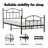 Braidyn Metal Bed Frame with Headboard & Slats, No Mattress, Easy Assembly-476755510-476755504