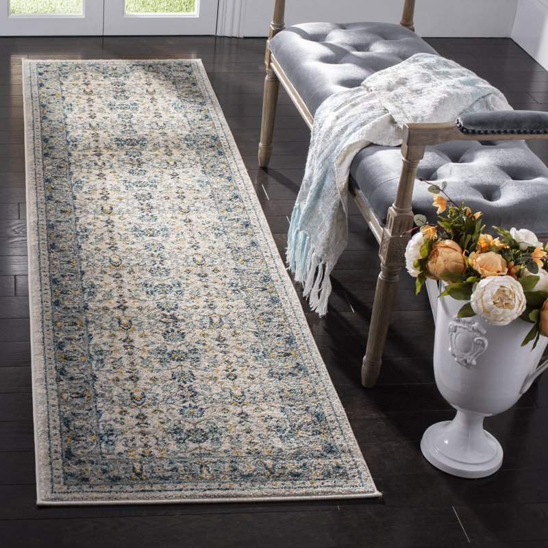 Tapis gris Christa, Tapis de couloir 2 pi 3 po x 8 pi
