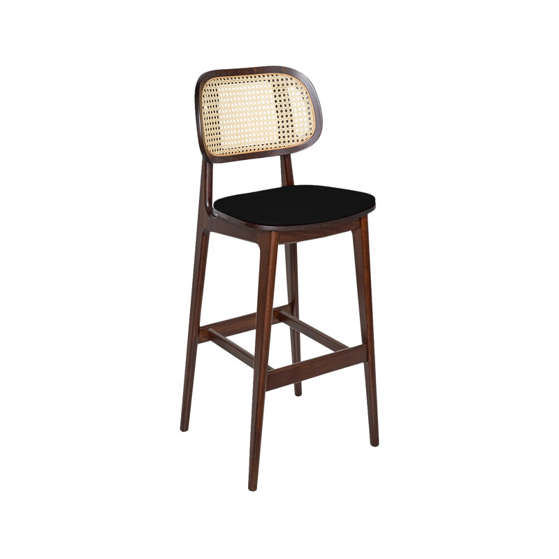 Tabouret 30 "Emma Cane, Brun, Noir