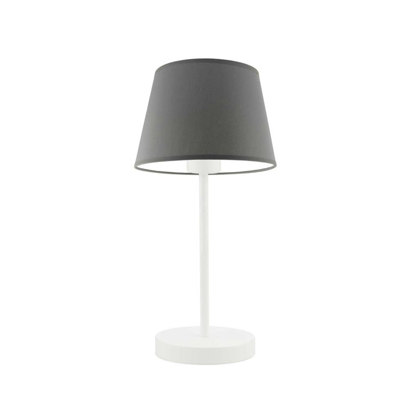 Arsens Metal Table Lamp, White, Grey