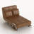 Boneless Convertible Faux Leather Sleeper Chair, Modern Fold-Out Sleeper Loveseat Bed with Wood Armrests-2097073368