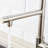 Commercial Use Kitchen Sink Faucet With Pull Down - Modern Brushed Nickel Single Handle Hot And Cold For