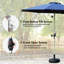 Parasol de 10 pieds pour la cour, imperméable et durable
