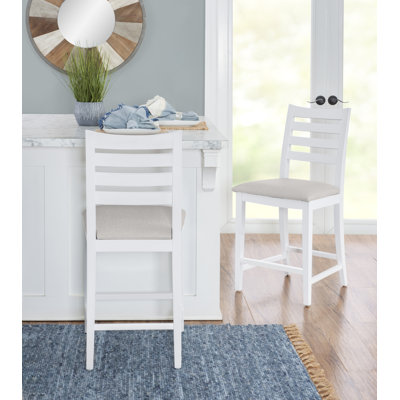 Sandra Upholstered Counter Stool with Solid Wood Frame