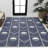 Matthew Modern Geometric Navy/Cream Indoor/Outdoor Rug-1989005647