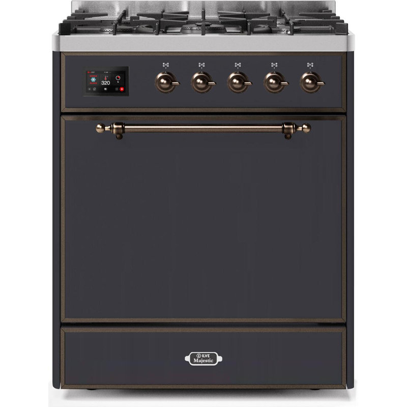 Majestic II 30" 4 cu.ft. Freestanding Dual Fuel with Convection Oven, Liquid Propane, Blue Gray/Copper