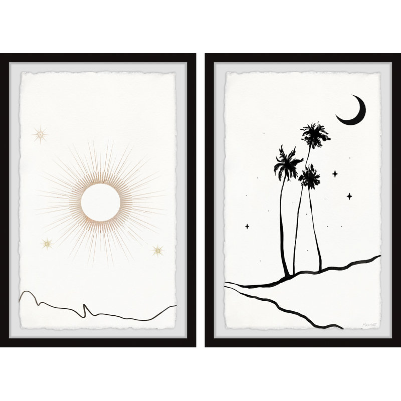 Maybrook Barren Mountains 2 Piece Single Picture Frame Painting, 30cm H x 40cm W x 3.81cm D