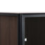 Vitrine de bureau de 51,2 po de hauteur avec porte en verre trempé et éclairage à DEL - Cadre en métal, minimaliste moderne pour le salon, tablettes
